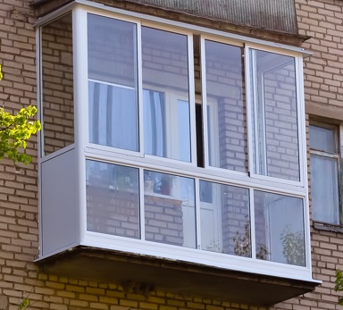 остекление балкона "от плиты до плиты"